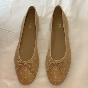 J. Crew Beige Polka Dot Flats